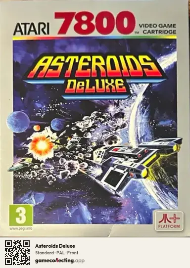 Asteroids Deluxe Atari 7800, PAL box front