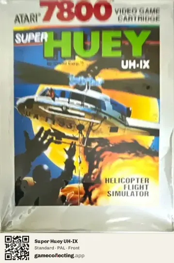 Super Huey UH-IX Atari 7800, PAL box front