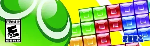 Puyo Puyo Tetris, the ESRB box on its front