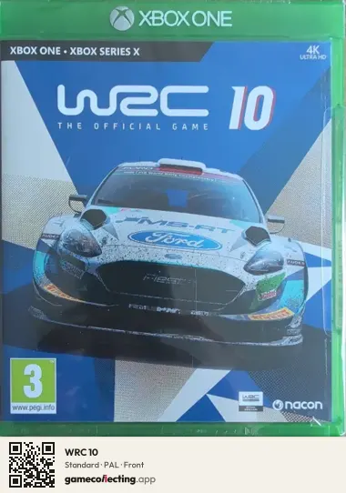 WRC 10 Xbox One, PAL box front