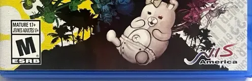Danganronpa 1-2 Reload, the ESRB box on its front