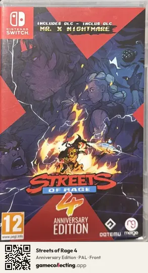 Streets of Rage 4 Nintendo Switch, PAL box front