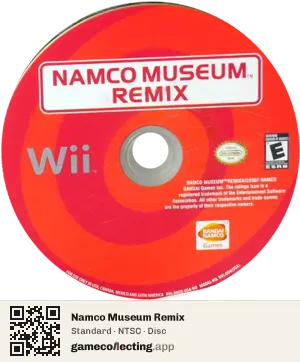 Namco Museum Remix Nintendo Wii, NTSC disc