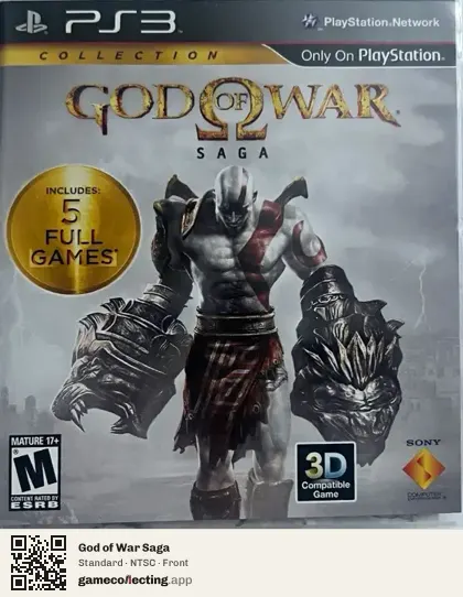 God of War Saga PlayStation 3, NTSC box front