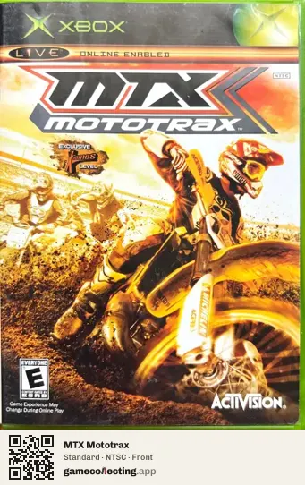 MTX Mototrax Xbox, NTSC box front