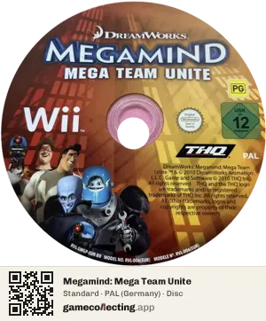 Megamind: Mega Team Unite Nintendo Wii, PAL disc
