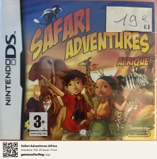 Safari Adventures: Africa Nintendo DS, France box front
