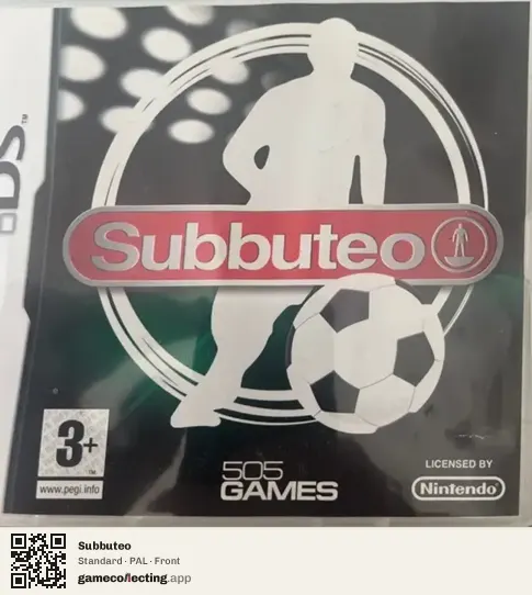 Subbuteo Nintendo DS, PAL box front