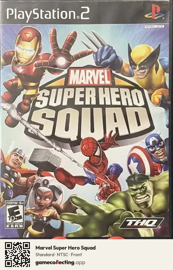 Marvel Super Hero Squad PlayStation 2, NTSC box front