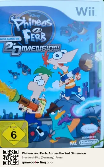 Phineas and Ferb: Across the 2nd Dimension Nintendo Wii, Germany box front