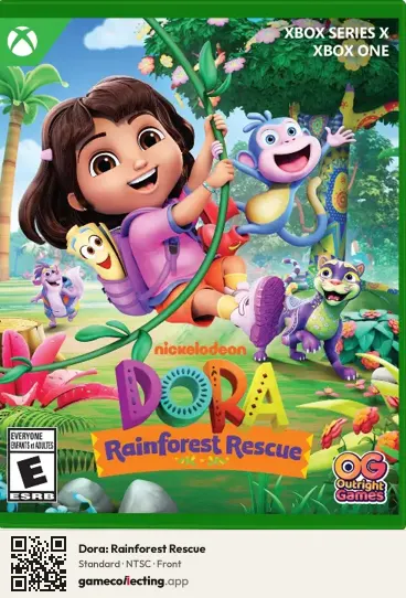 Dora: Rainforest Rescue Xbox Series X, NTSC box front