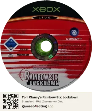 Tom Clancy's Rainbow Six: Lockdown Xbox, PAL disc