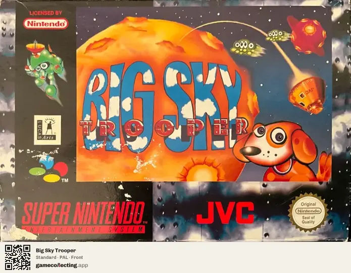 Big Sky Trooper Super Nintendo Entertainment System, PAL box front