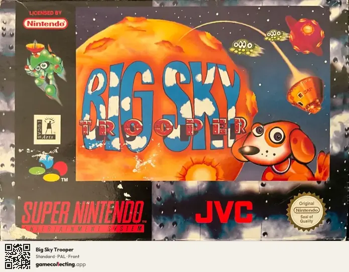 Big Sky Trooper Super Nintendo Entertainment System, PAL box front
