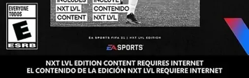 FIFA 21, the ESRB box on its front