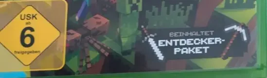 Minecraft, the USK square on its front