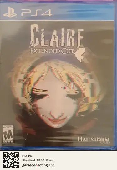 Claire PlayStation 4, NTSC box front