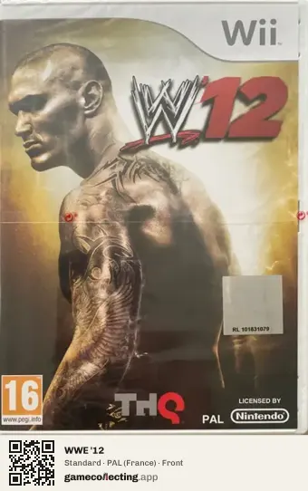 WWE '12 Nintendo Wii, France box front