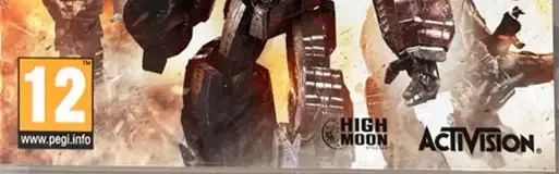 Transformers: Fall of Cybertron, the PEGI square on its front