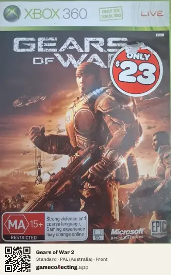 Gears of War 2 Xbox 360, Australia box front