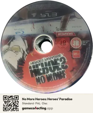 No More Heroes: Heroes' Paradise PlayStation 3, PAL disc