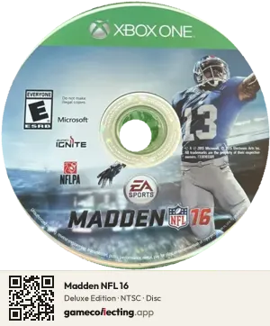 Madden NFL 16 Xbox One, NTSC disc