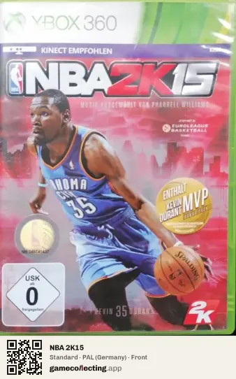 NBA 2K15 Xbox 360, Germany box front