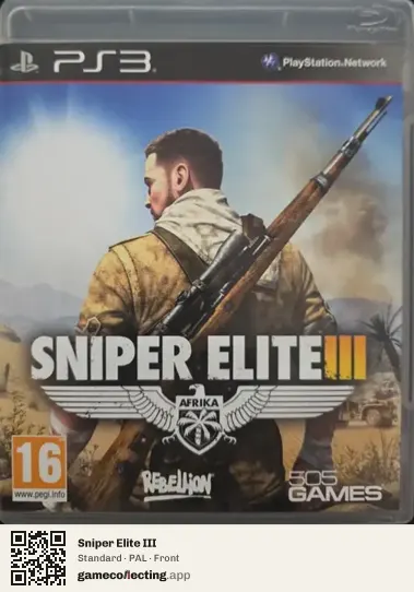 Sniper Elite III PlayStation 3, PAL box front