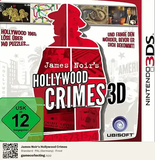 James Noir's Hollywood Crimes Nintendo 3DS, Germany box front