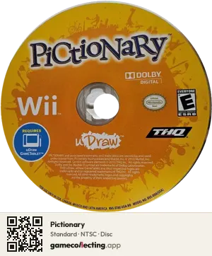 Pictionary Nintendo Wii, NTSC disc