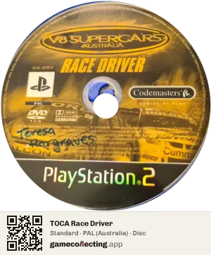 TOCA Race Driver PlayStation 2, PAL disc