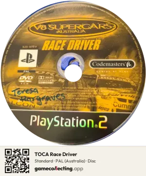 TOCA Race Driver PlayStation 2, PAL disc