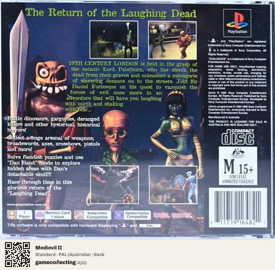 Medievil II PlayStation, Australia box back