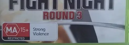 Fight Night Round 3, the Australian classification mark on its front