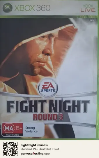 Fight Night Round 3 Xbox 360, Australia box front