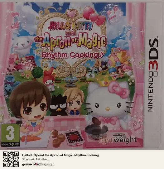 Hello Kitty and the Apron of Magic: Rhythm Cooking Nintendo 3DS, PAL box front