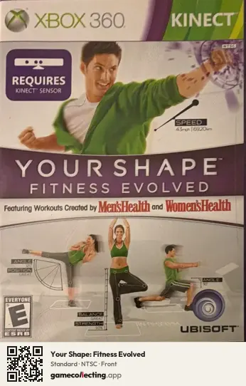 Your Shape: Fitness Evolved Xbox 360, NTSC box front