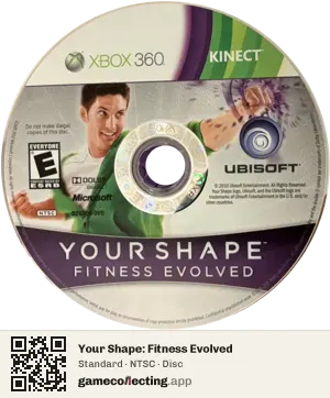Your Shape: Fitness Evolved Xbox 360, NTSC disc