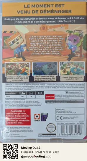 Moving Out 2 Nintendo Switch, France box back