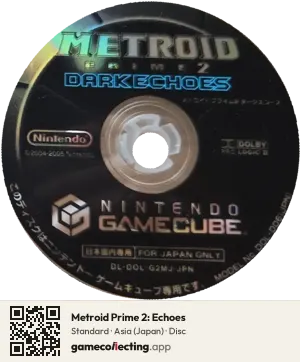 Metroid Prime 2: Echoes Nintendo GameCube, Asia disc
