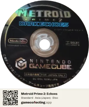 Metroid Prime 2: Echoes Nintendo GameCube, Asia disc