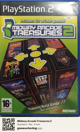 Midway Arcade Treasures 2 PlayStation 2, PAL box front