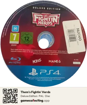 Them's Fightin' Herds PlayStation 4, PAL disc