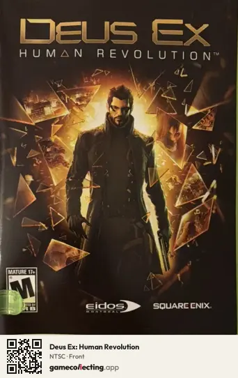 Deus Ex: Human Revolution Xbox 360, NTSC box front