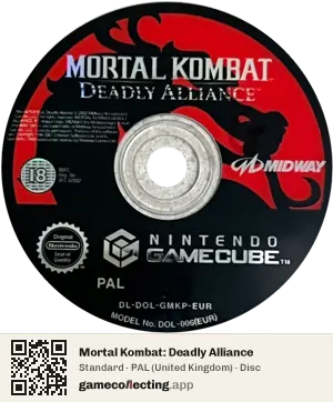Mortal Kombat: Deadly Alliance Nintendo GameCube, PAL disc