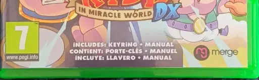 Alex Kidd in Miracle World DX, the PEGI square on its front