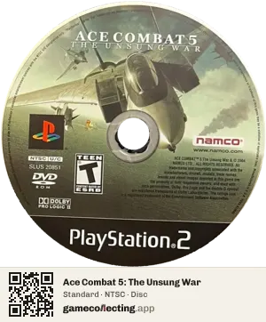 Ace Combat 5: The Unsung War PlayStation 2, NTSC disc