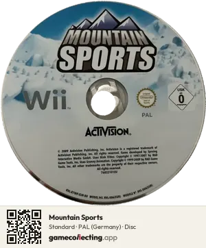 Mountain Sports Nintendo Wii, PAL disc