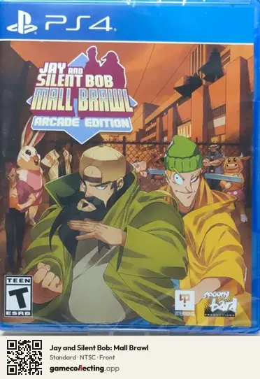 Jay and Silent Bob: Mall Brawl PlayStation 4, NTSC box front