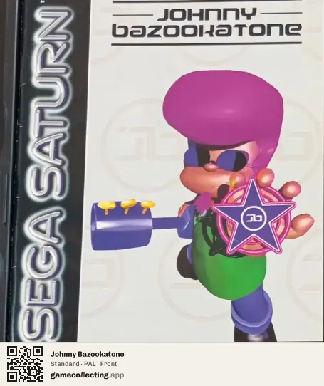 Johnny Bazookatone Sega Saturn, PAL box front